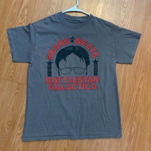 The Office "Bears Beets Battlestar Galactica" Tshirt, Men's Size Medium